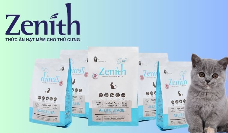Review thức ăn cho mèo Zenith vị cá hồi và gà thơm ngon, dinh dưỡng