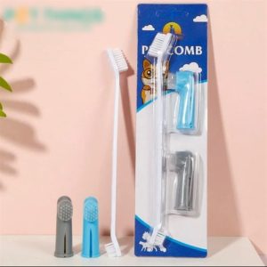 Set bàn chải đánh răng 3 món cho cún